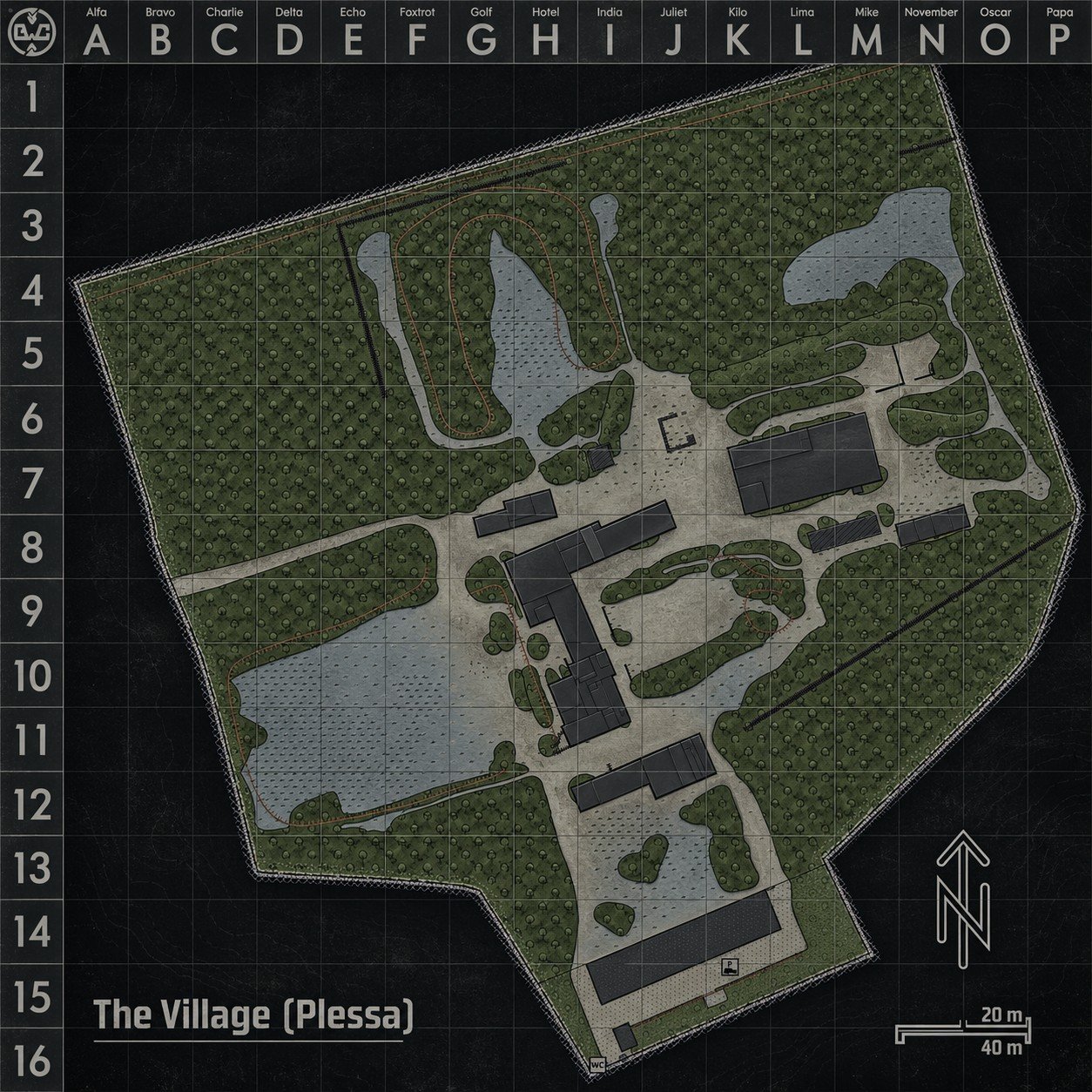 Taktische Lagekarte The Village (Plessa)